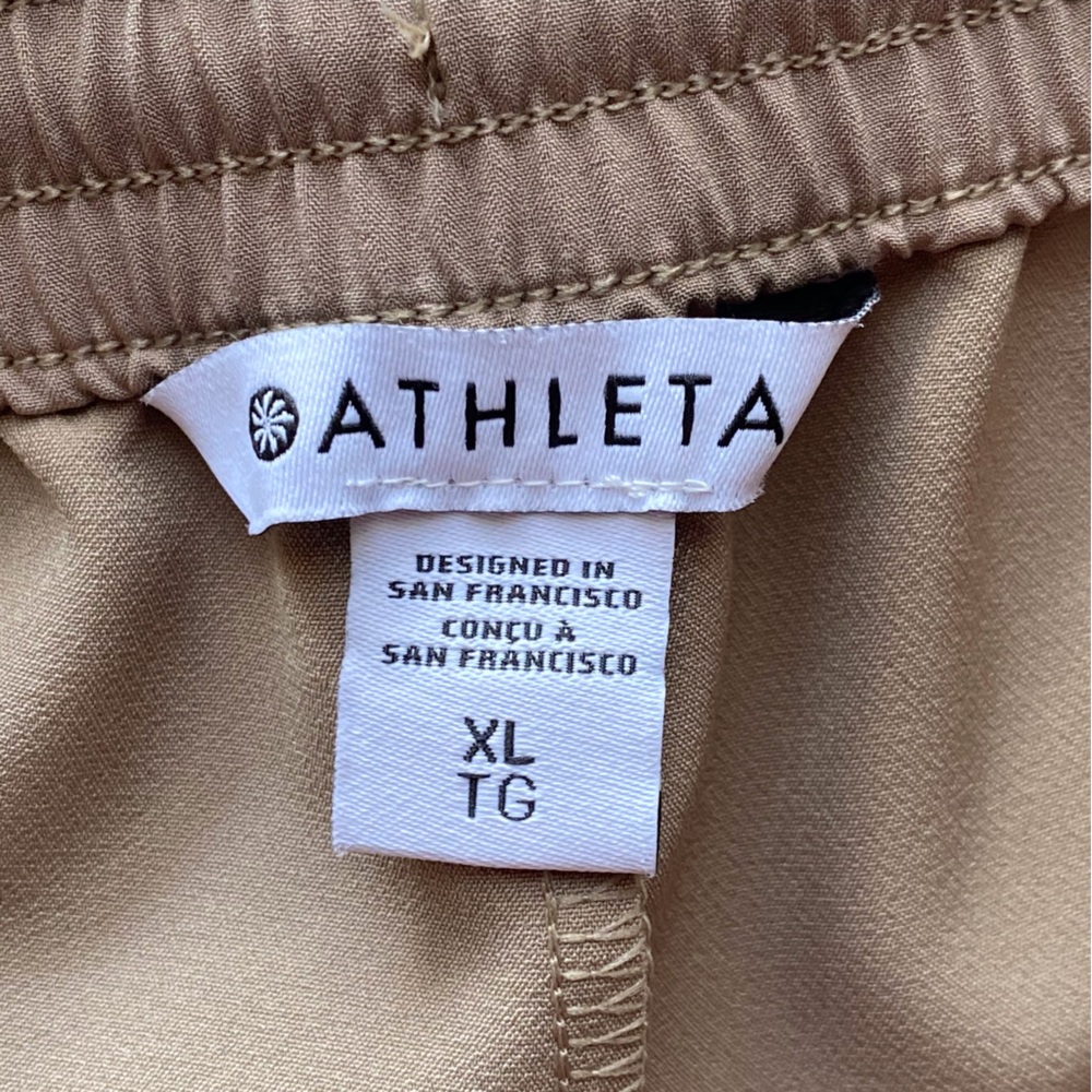 Athleta Promenade High Rise Cargo Pants XL Taupe Wide Leg Travel Lounge 2024 - Picture 9 of 16